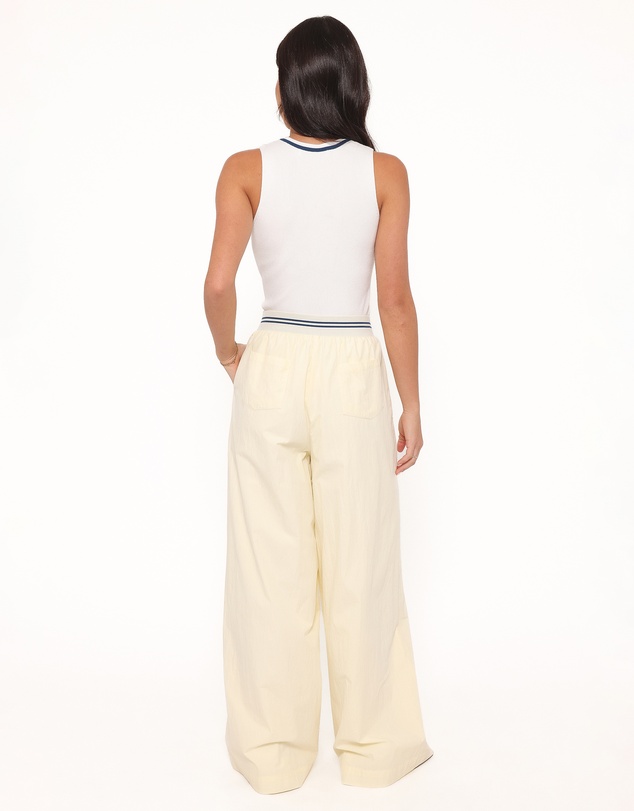 Petal & Pup - Adam Wide Leg Pant - Pale Yellow