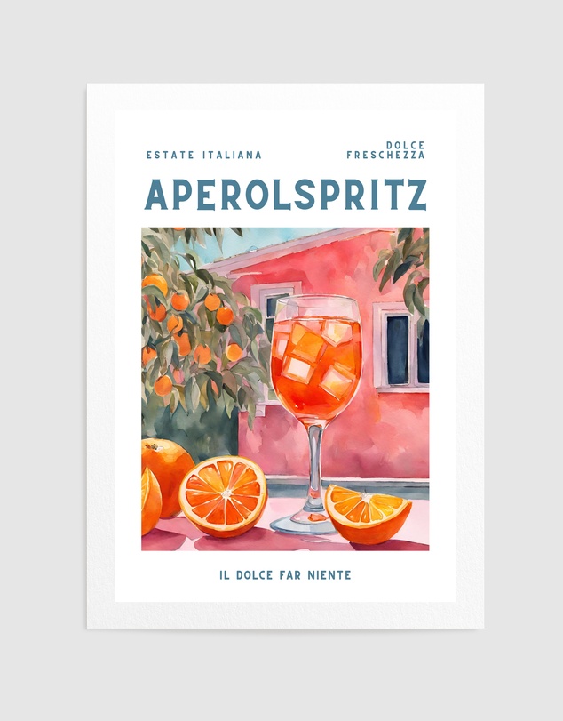 Olive et Oriel - Aperol Spritz by Ohkimiko Art Print