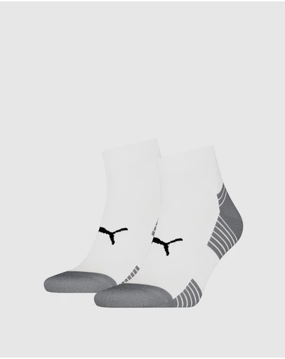 Puma - 2pk Cushioned Quarter Socks - Unisex