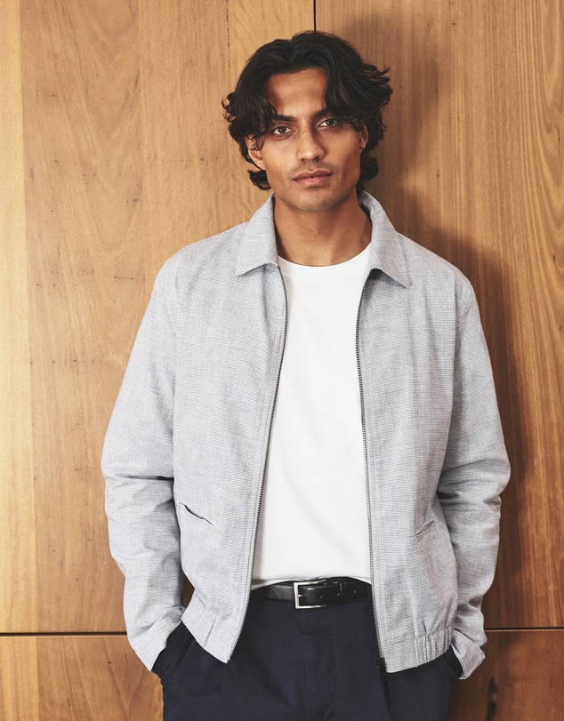 Country Road - Cotton Linen Houndstooth Jacket