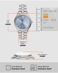 Emporio Armani - Silver Tone Analogue Watch