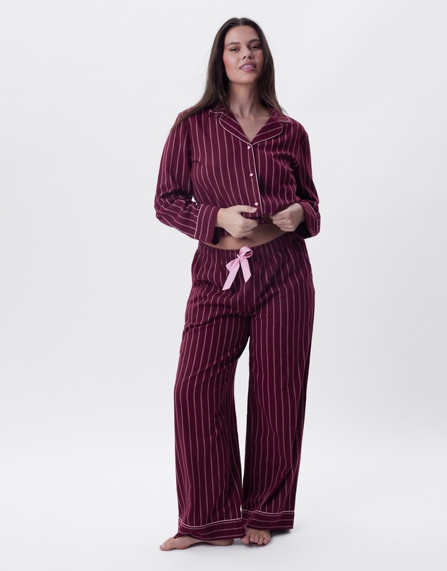 Bras N Things - Claire Long Pant - Print Stripe