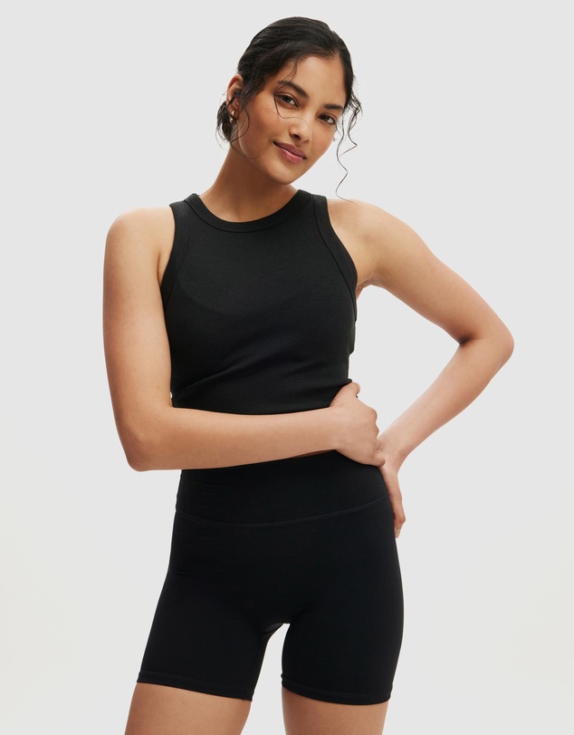Cotton On Body Active - Active Rib Curved Hem Tank