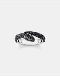THOMAS SABO - Snake ring with black zirconia