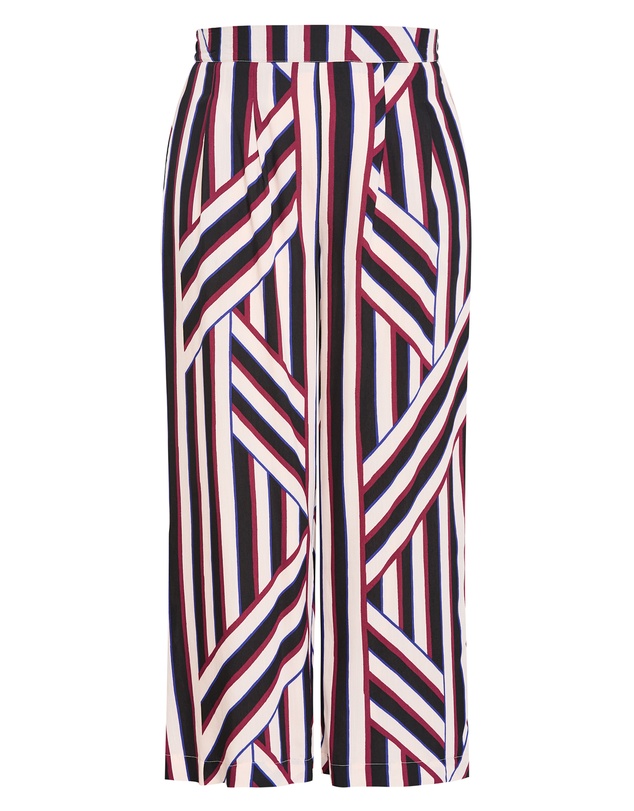 City Chic - Plus size Haylee Timeless Stripe Wide Leg Pant - bone