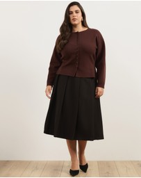 Atmos&Here Curvy - Lux Pleated Midi Skirt