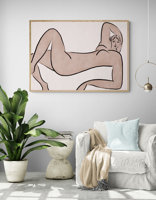 Inka Arthouse - Pink Nude by Henri Matisse Art Print