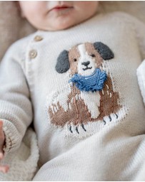 Bebe by Minihaha - Otto Organic Knitted Dog Romper - Babies