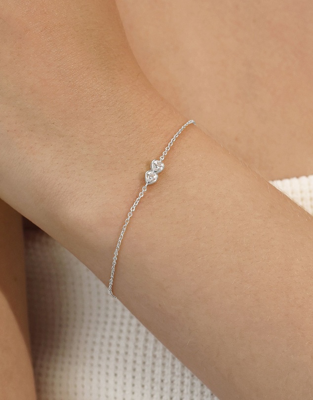 SAINT VALENTINE - Two Of A Kind Heart Bracelet - Silver