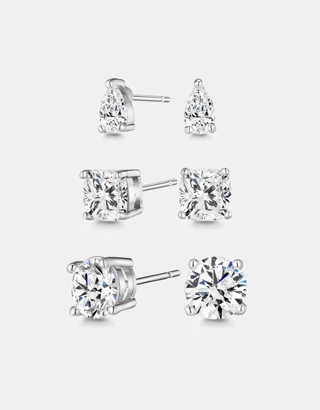 Mestige Kids - One a Day Earrings Set - Silver Plated