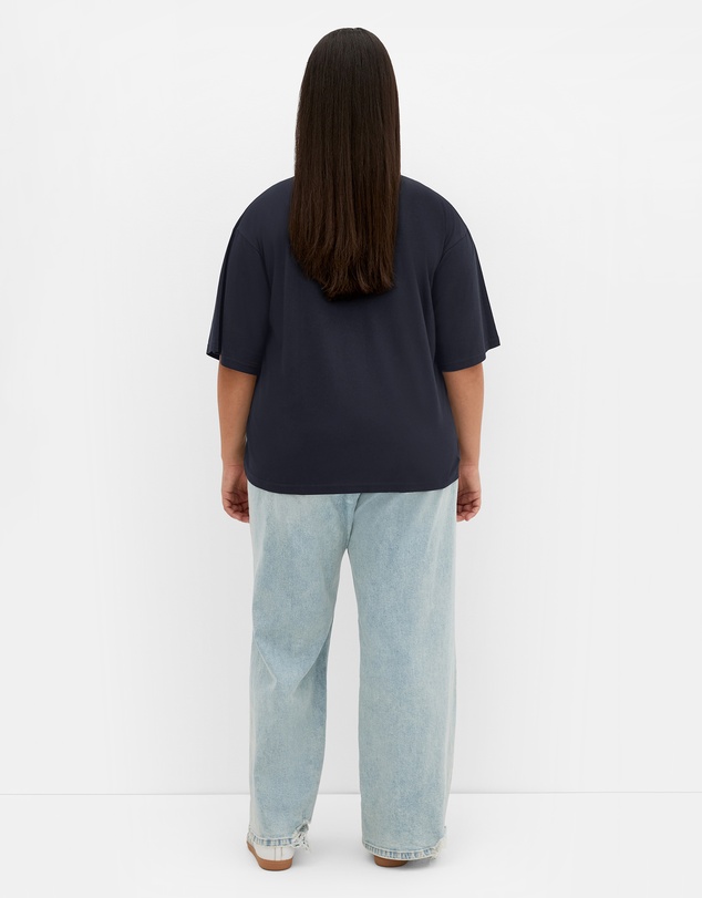 City Chic - Plus size Soho Cotton Tee - navy