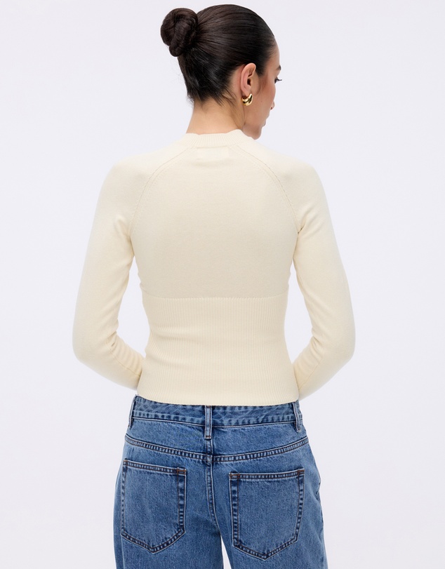 Minima Esenciales - Reese Cotton Cashmere Rib Knit Top