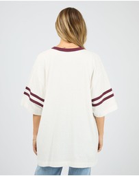 All About Eve - Spritz Time Oversized Tee Vintage White