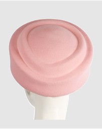 Max Alexander - Felt Pink Pillbox Hat