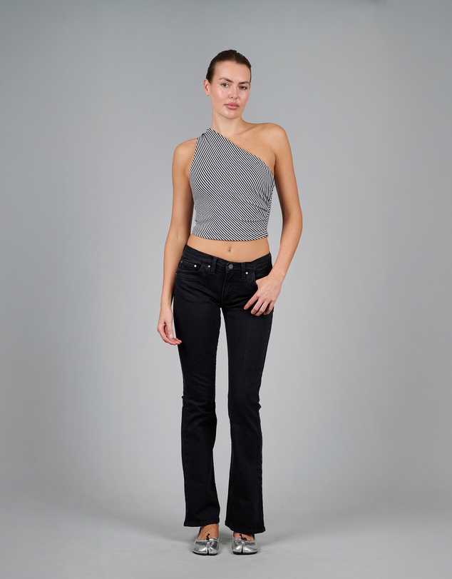 Love and Nostalgia - Roller Girl Top - Black / White