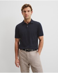 Country Road - Australian Merino Short Sleeve Button Knit Polo