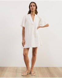 Atmos&Here - Amina A-Line Mini Dress With Butterfly Sleeves