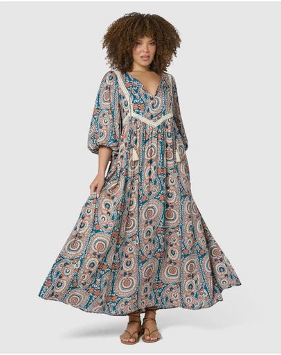 The Poetic Gypsy - Aqua Breeze Maxi Dress