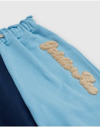 Goldie + Ace - Comfy Embroidered Wide Leg Sweatpants - ICONIC EXCLUSIVE - Babies-Kids