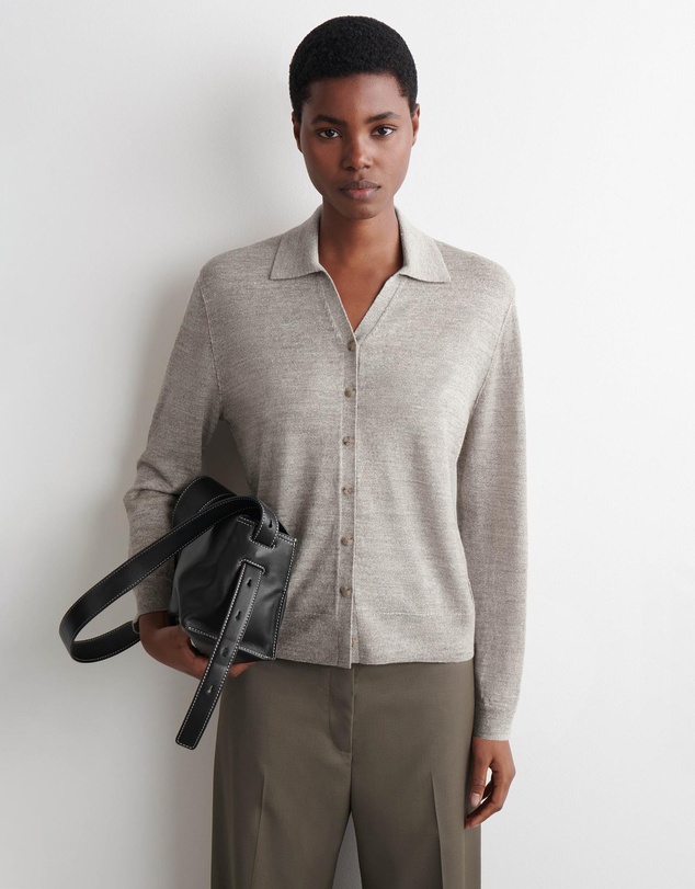 COS - Knitted Linen-Merino Shirt