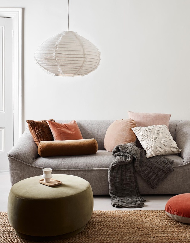 Aura Home - Round Velvet Cushion 55cm