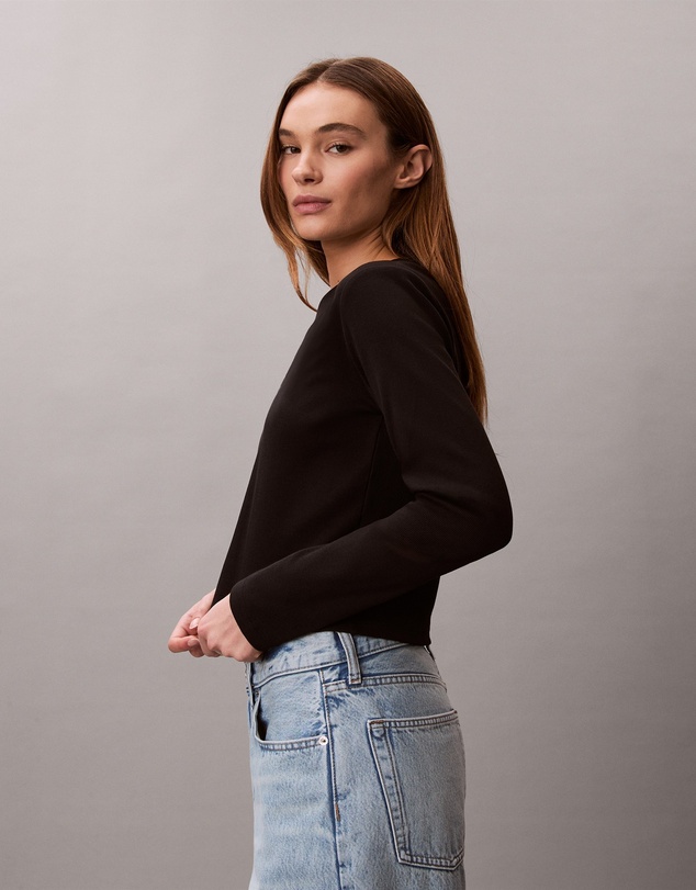 Calvin Klein Jeans - Monogram Logo Long Sleeve Baby Tee