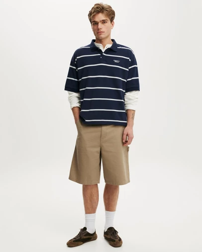 Cotton On - Box Fit Short Sleeve Polo