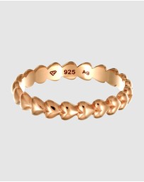 Elli Jewelry - Ring Heart Valentine 925 Sterling Silver Rosegold