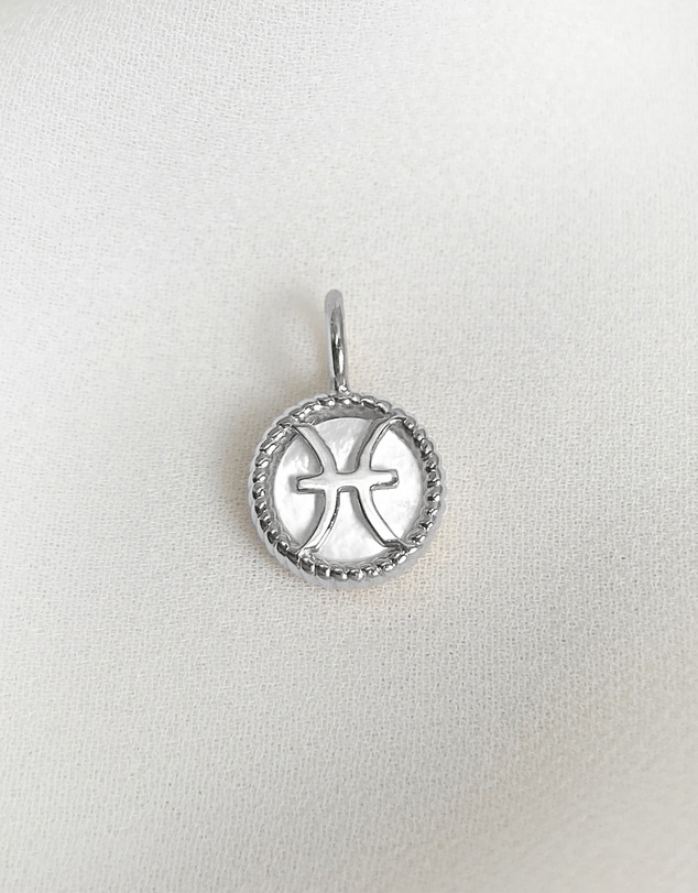 Wanderlust + Co - Pisces Zodiac Mother of Pearl 925 Sterling Silver Pendant