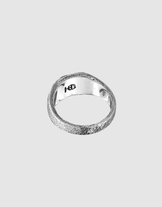 Haze & Glory - ICONIC EXCLUSIVE - Cast Away Anchor Signet Ring in Oxidised 925 Silver
