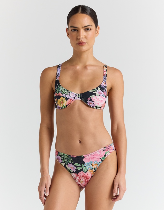 Poolside Paradiso - Jardin Underwire Bikini Top - Black