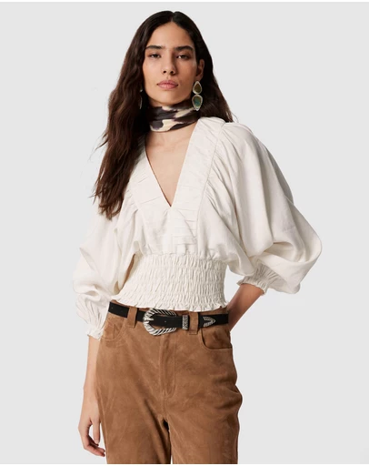 & Other Stories - Smocked Puff-Sleeve Blouse
