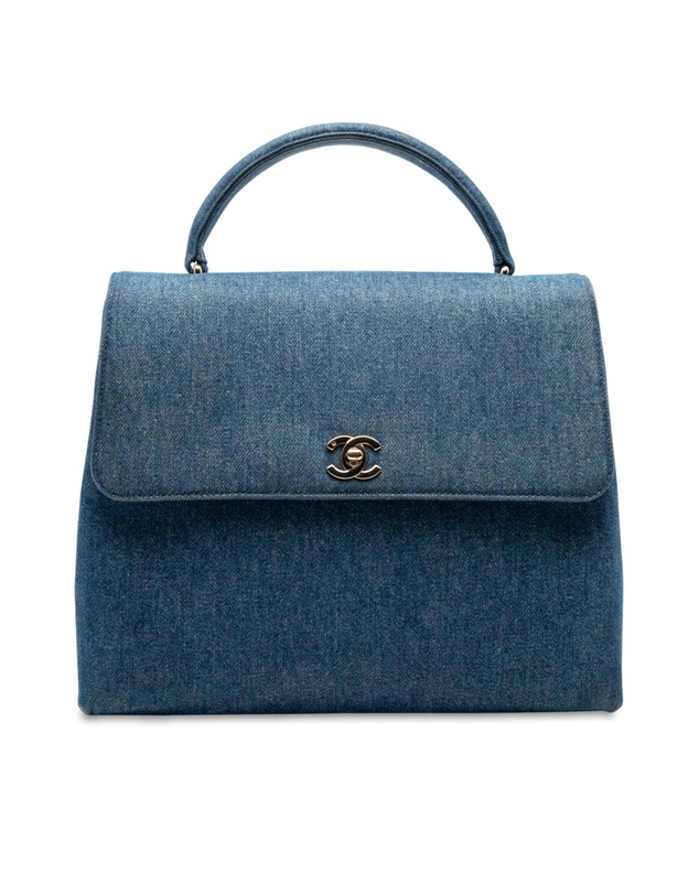 Pre-Loved by Azura Reborn - Pre-Loved CC Denim Kelly Top Handle Bag