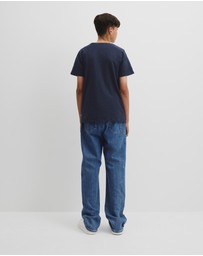 Country Road - Teen Recycled Cotton Blend Plain Cr Short Sleeve T-shirt
