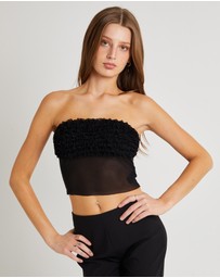 Alice In The Eve - Kaylee Mesh Ruffle Top