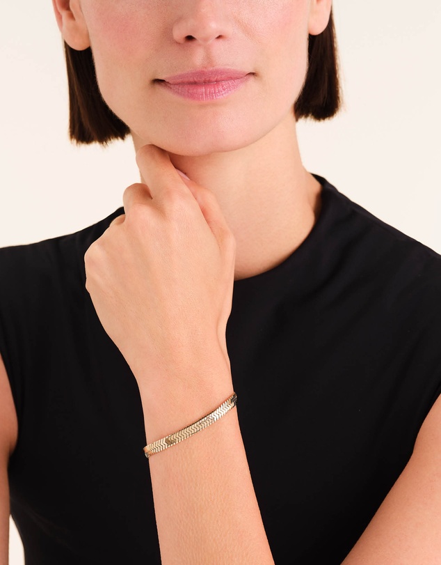 Rosefield - Large Snake Gold-Tone Bracelet