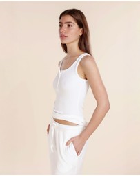 Gingerlilly - Liberty Ribbed Singlet Henley Top