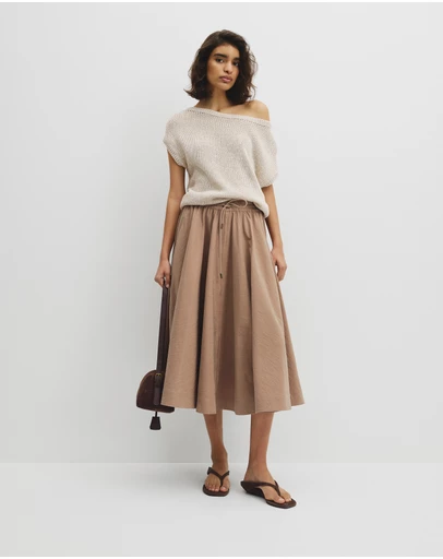 Country Road - Parachute Midi Zip Skirt