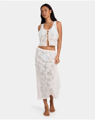 Billabong - Womens Salt Bloom Lace Midi Skirt