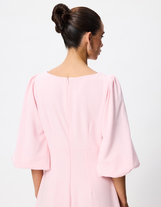 Tussah - Rosalie Square Neck Puff Sleeve Midi Dress
