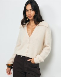AERE - Pia Brushed Knit Cardigan