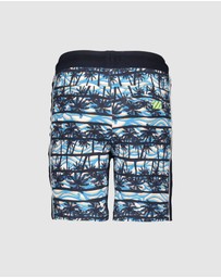B.Nosy - Organic Palm Print Shorts - Kids-Teens