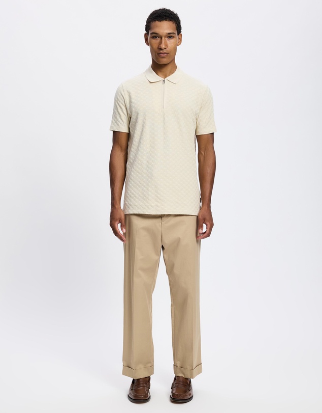 Paul Smith - Jacquard Cotton Zip Polo Shirt