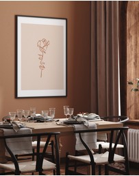 Olive et Oriel - Her Wild Rose Terracotta Art Print