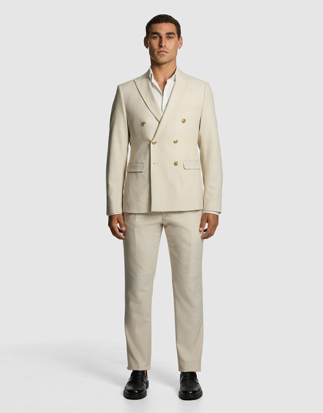 yd. - Koda Slim Fit Double Breasted Stretch Suit Jacket