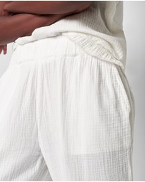 Faherty - Dream Cotton Gauze Wide Leg Pant
