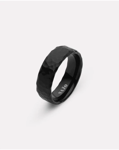 Najo - Midnight Men's Black PVD Steel Ring
