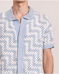 Frescobol Carioca - Pinto Cotton Crochet SS Cardigan