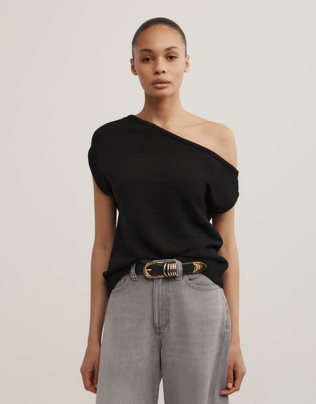 Witchery - Asymmetric Short Sleeve Slouch Knit