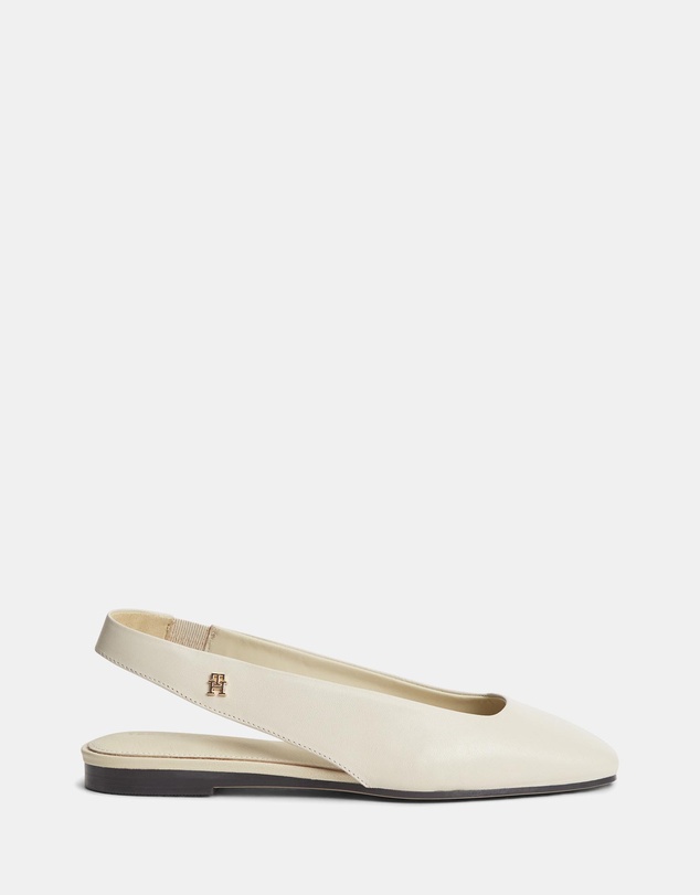Tommy Hilfiger - Lana Leather Sling Back Ballerina Flats - Women's